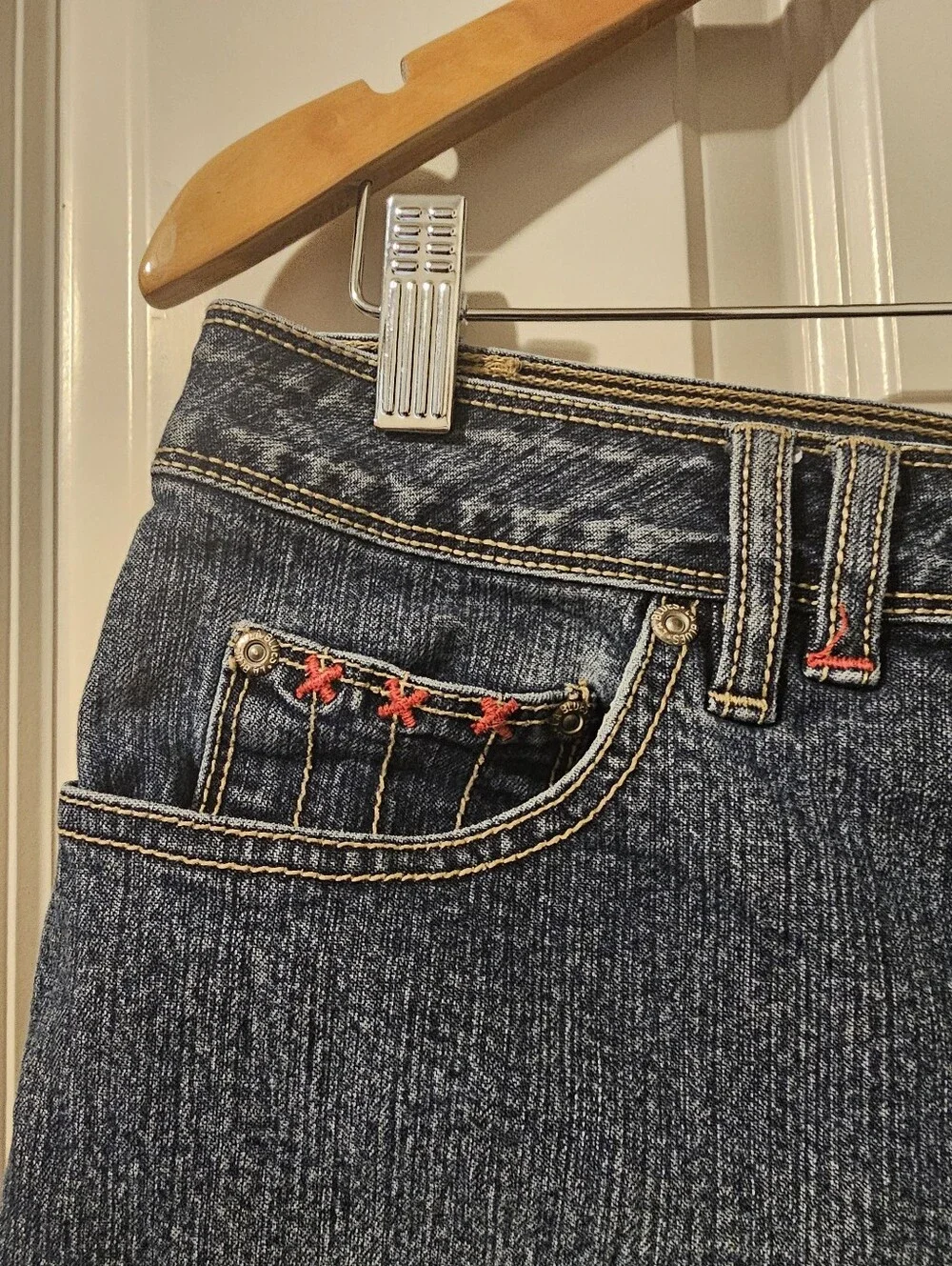 L.A. Blues Dark Blue Denim Jean Shorts Sz 14